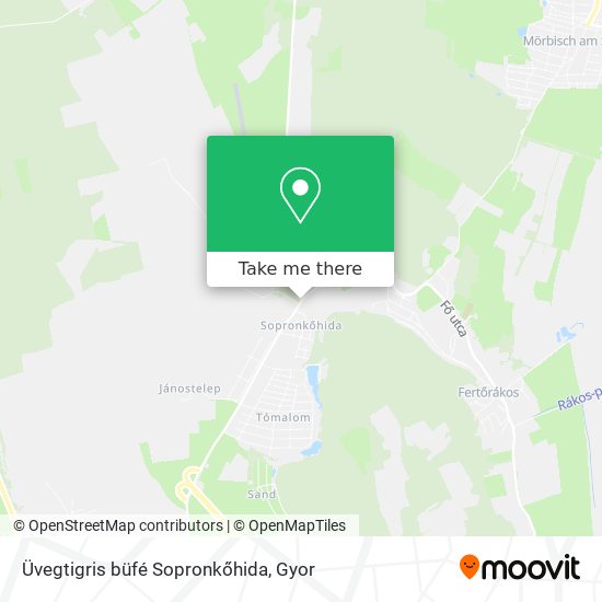 Üvegtigris büfé Sopronkőhida map