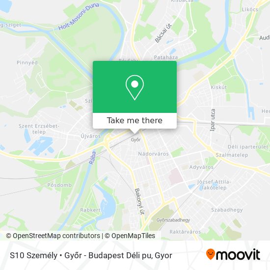 S10 Személy • Győr - Budapest Déli pu map