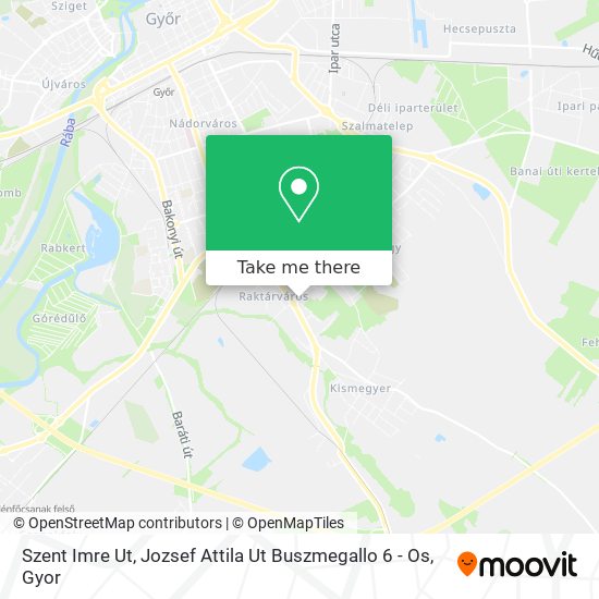 Szent Imre Ut, Jozsef Attila Ut Buszmegallo 6 - Os map