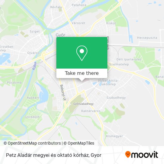 Petz Aladár megyei és oktató kórház map