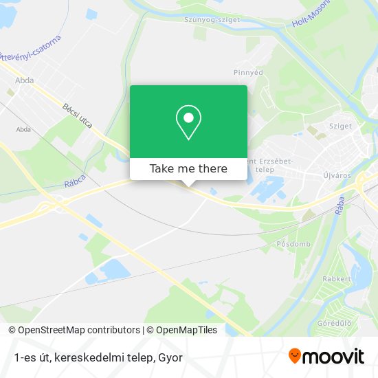 1-es út, kereskedelmi telep map