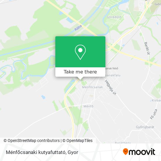 Ménfőcsanaki kutyafuttató map