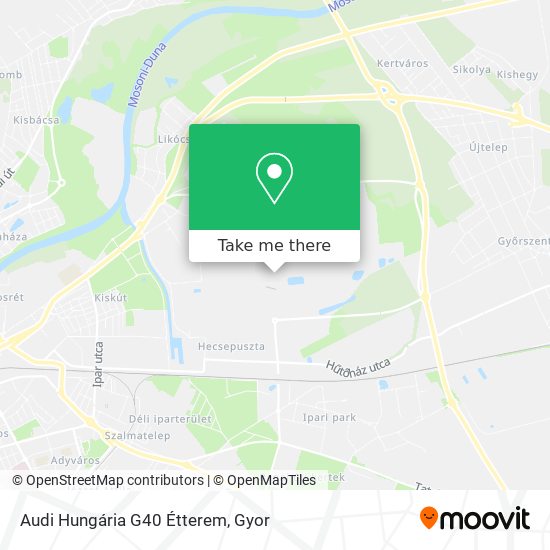 Audi Hungária G40 Étterem map