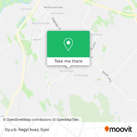 Gy.u.b.-hegyi busz map