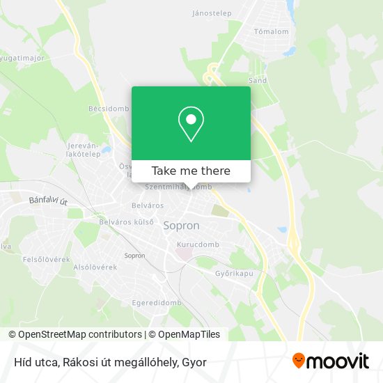 Híd utca, Rákosi út megállóhely map
