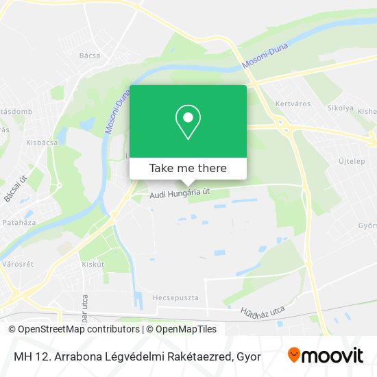 MH 12. Arrabona Légvédelmi Rakétaezred map