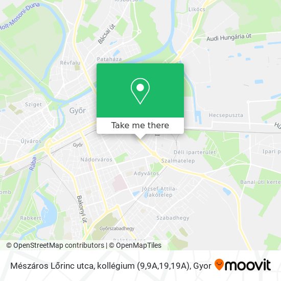Mészáros Lőrinc utca, kollégium (9,9A,19,19A) map