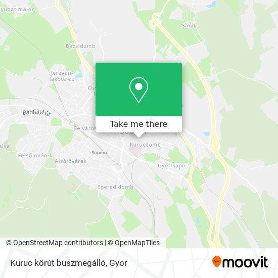Kuruc körút buszmegálló map