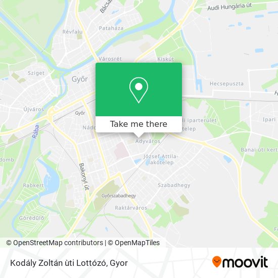 Kodály Zoltán ùti Lottózó map