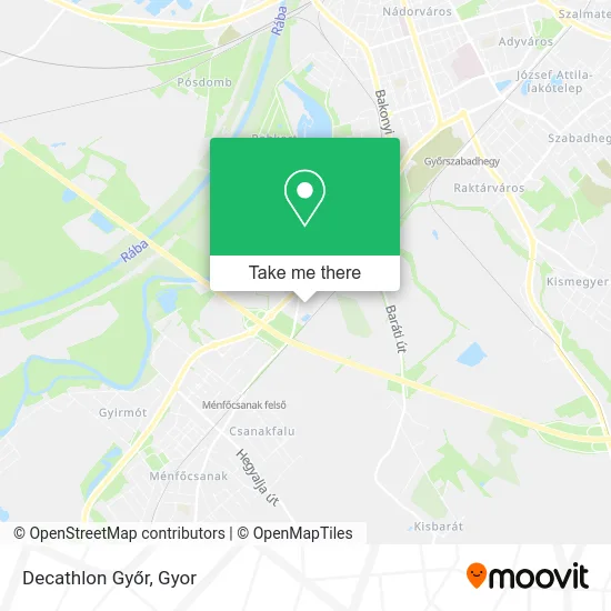 Decathlon Győr map