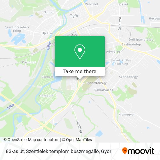 83-as út, Szentlélek templom buszmegálló map