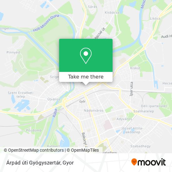 Árpád úti Gyógyszertár map