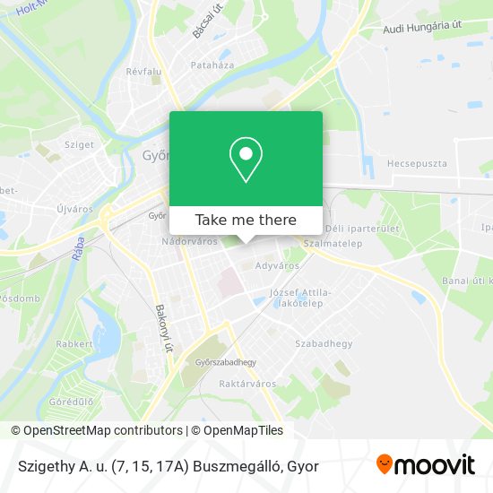 Szigethy A. u. (7, 15, 17A) Buszmegálló map