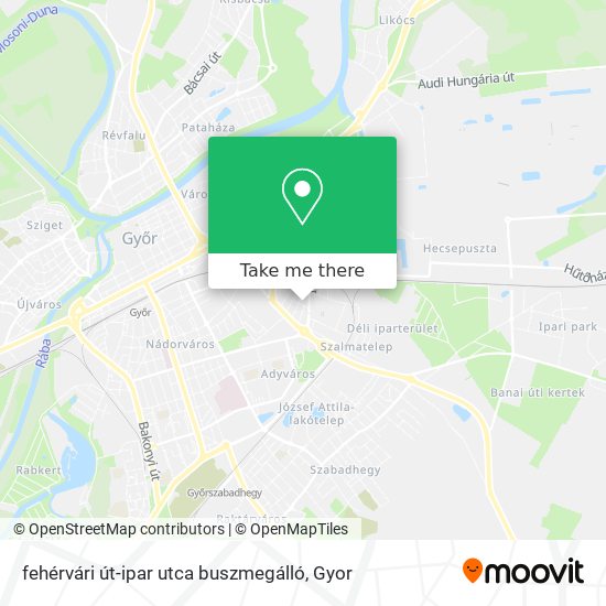 fehérvári út-ipar utca buszmegálló map