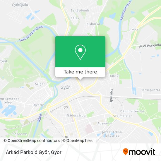 Árkád Parkoló Győr map