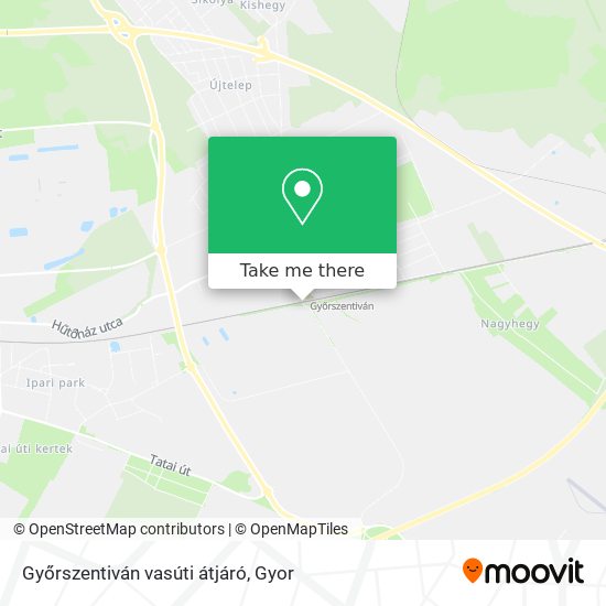 Győrszentiván vasúti átjáró map