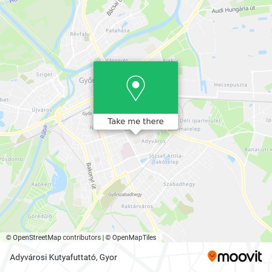 Adyvárosi Kutyafuttató map