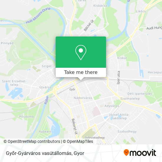 Győr-Gyárváros vasútállomás map