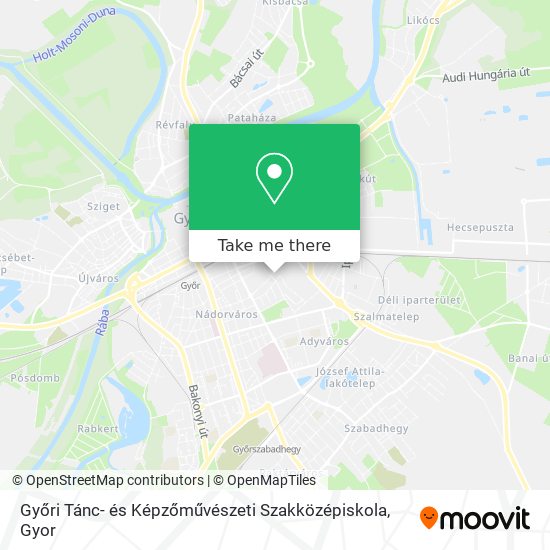 Győri Tánc- és Képzőművészeti Szakközépiskola map