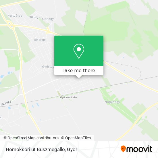 Homoksori út Buszmegálló map