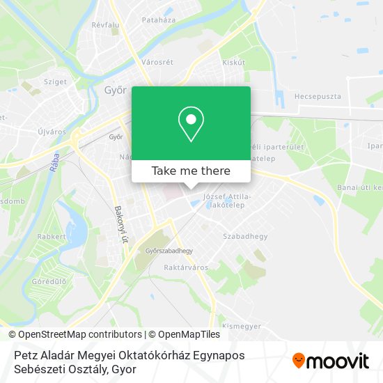 Petz Aladár Megyei Oktatókórház Egynapos Sebészeti Osztály map