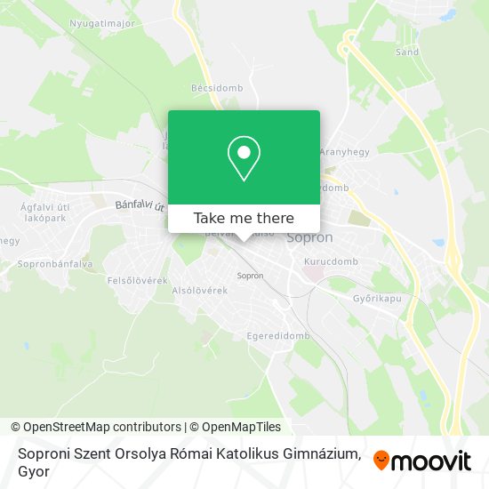 Soproni Szent Orsolya Római Katolikus Gimnázium map