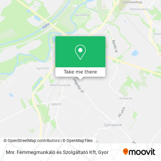 Mnr. Fémmegmunkáló és Szolgáltató Kft map