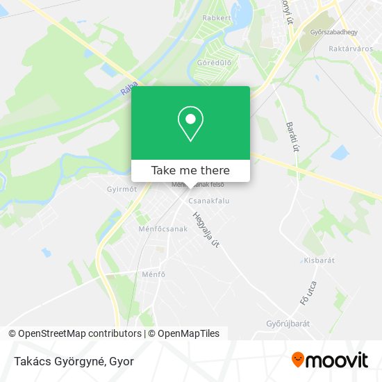 Takács Györgyné map