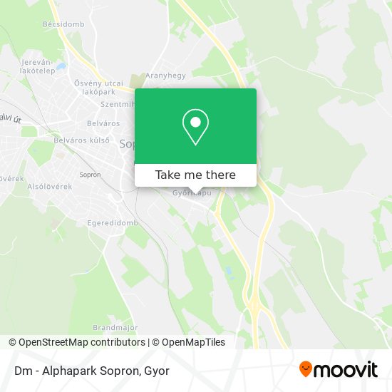 Dm - Alphapark Sopron map