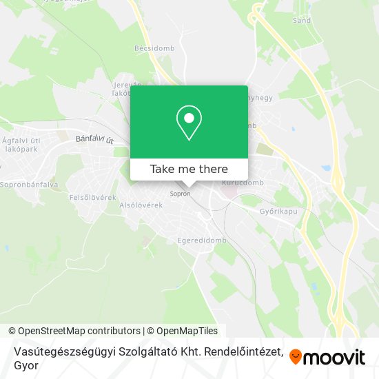 Vasútegészségügyi Szolgáltató Kht. Rendelőintézet map