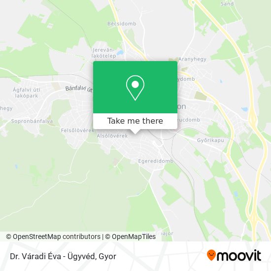 Dr. Váradi Éva - Ügyvéd map
