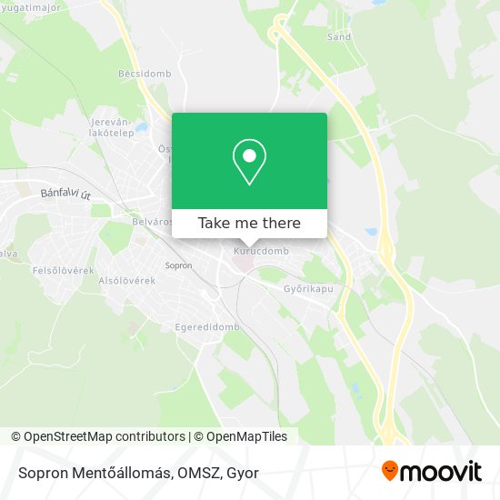 Sopron Mentőállomás, OMSZ map