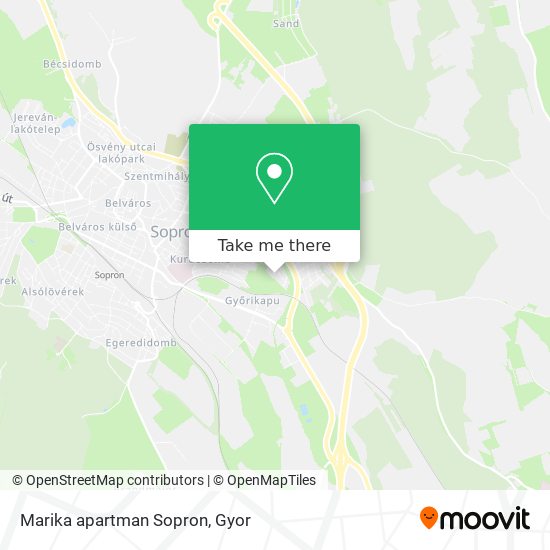 Marika apartman Sopron map