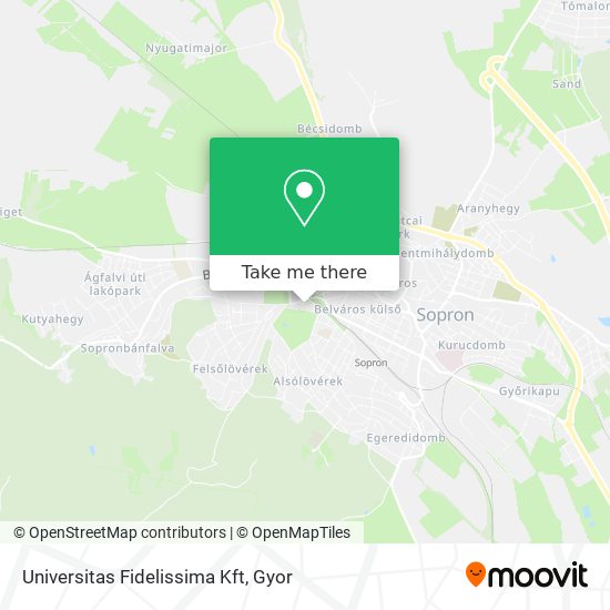 Universitas Fidelissima Kft map