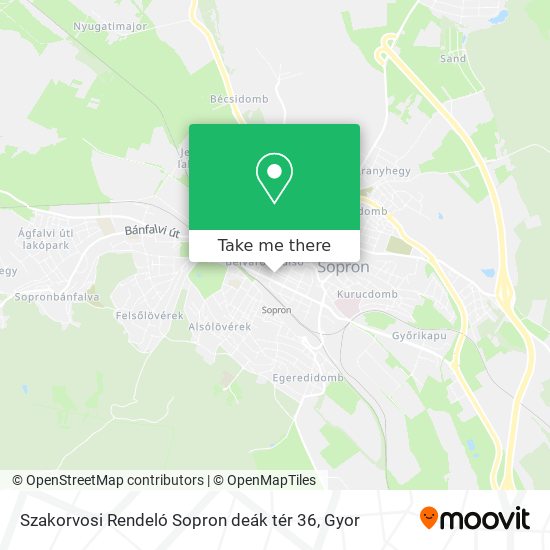 Szakorvosi Rendeló Sopron deák tér 36 map