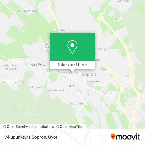 Akupunktúra Sopron map