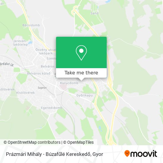 Prázmári Mihály - Búzafűlé Kereskedő map