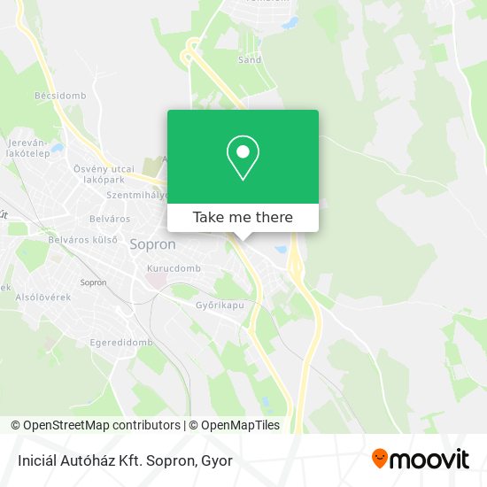Iniciál Autóház Kft. Sopron map