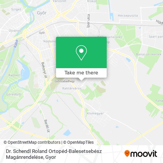 Dr. Schendl Roland Ortopéd-Balesetsebész Magánrendelése map
