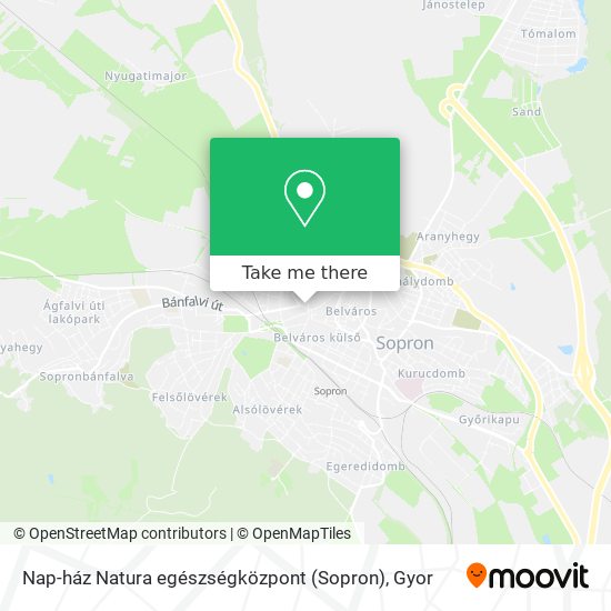 Nap-ház Natura egészségközpont (Sopron) map