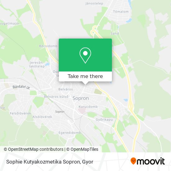 Sophie Kutyakozmetika Sopron map
