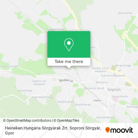 Heineken Hungária Sörgyárak Zrt. Soproni Sörgyár map