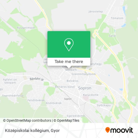 Középiskolai kollégium map
