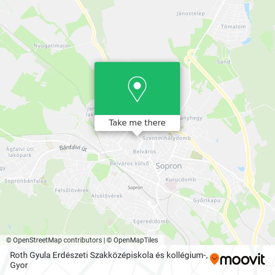 Roth Gyula Erdészeti Szakközépiskola és kollégium- map