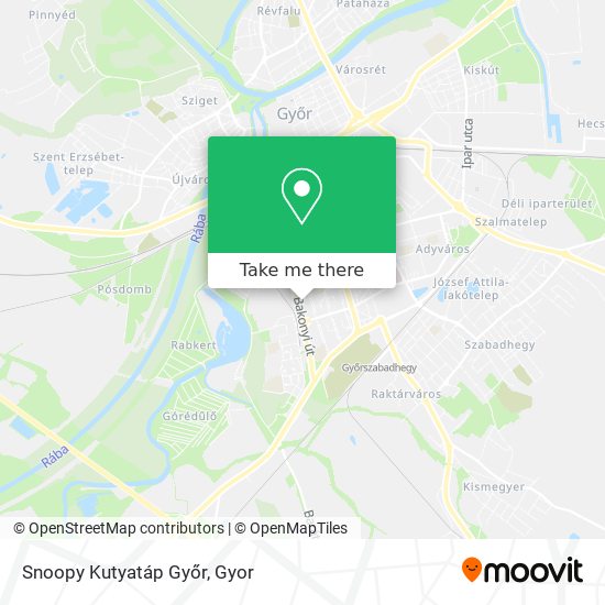 Snoopy Kutyatáp Győr map