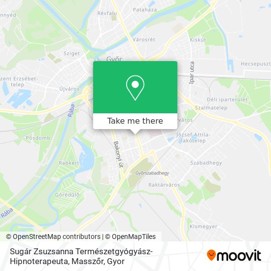 Sugár Zsuzsanna Természetgyógyász-Hipnoterapeuta, Masszőr map
