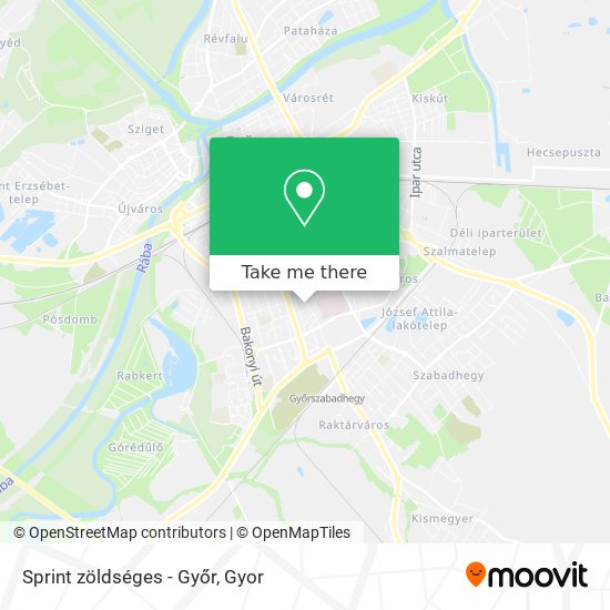 Sprint zöldséges - Győr map