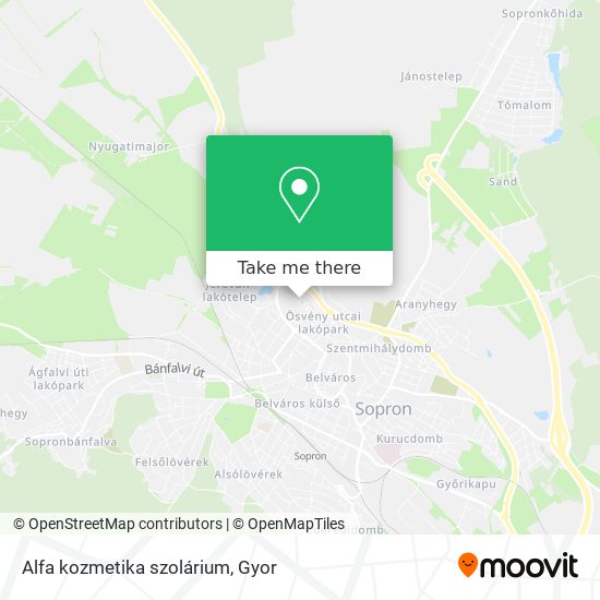 Alfa kozmetika szolárium map