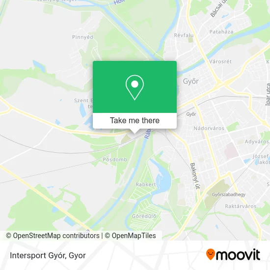 Intersport Gyór map