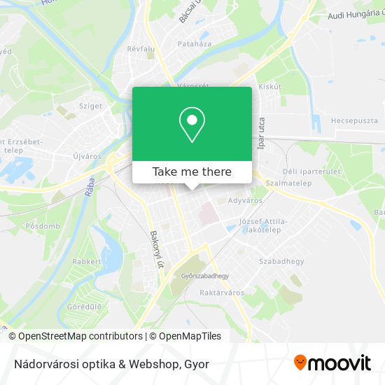 Nádorvárosi optika & Webshop map